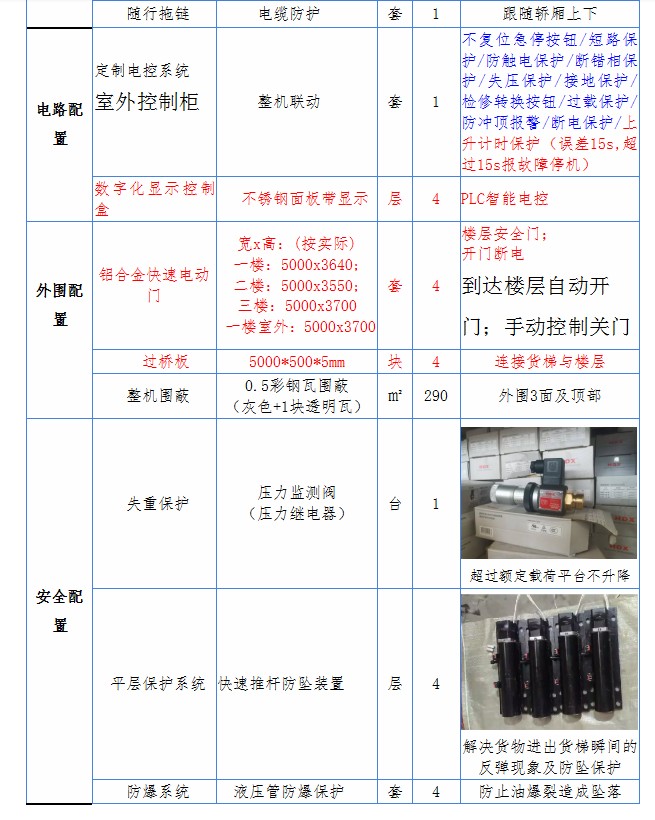 导轨链条式升降平台 厂房仓库升降提升机